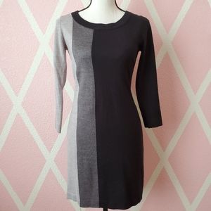 THE LIMITED Grey Striped Sweater Dress